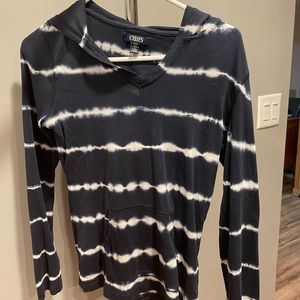 Chaps hooded long sleeve top